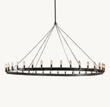 CAMINO VINTAGE CANDELABRA ROUND CHANDELIER 73"