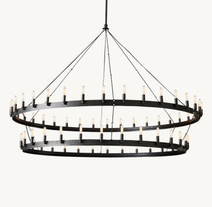 CAMINO VINTAGE FILAMENT TWO-TIER CHANDELIER 71"
