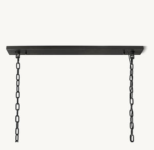 HARLOW CRYSTAL RECTANGULAR CHANDELIER 62"