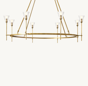 TORCHE DE VERRE ROUND CHANDELIER 58"