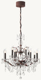 19TH C. ROCOCO IRON & CRYSTAL OUTDOOR CHANDELIER