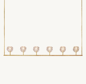 BOULE DE CRISTAL CLEAR GLASS LINEAR CHANDELIER 60"