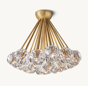 BOULE DE CRISTAL CLEAR GLASS FLUSHMOUNT 24"