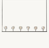 BOULE DE CRISTAL CLEAR GLASS LINEAR CHANDELIER 60"