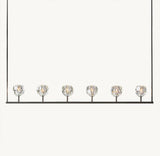 BOULE DE CRISTAL CLEAR GLASS LINEAR CHANDELIER 60