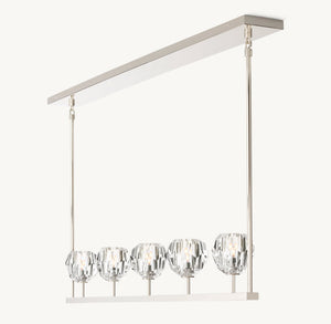 BOULE DE CRISTAL CLEAR GLASS LINEAR CHANDELIER 48"