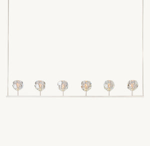 BOULE DE CRISTAL CLEAR GLASS LINEAR CHANDELIER 60"