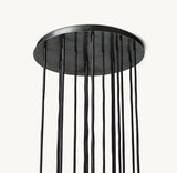 BOULE DE CRISTAL CLEAR GLASS ROUND CLUSTER CHANDELIER 19"
