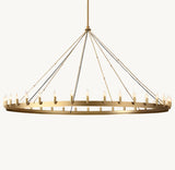 CAMINO VINTAGE CANDELABRA ROUND CHANDELIER 73"