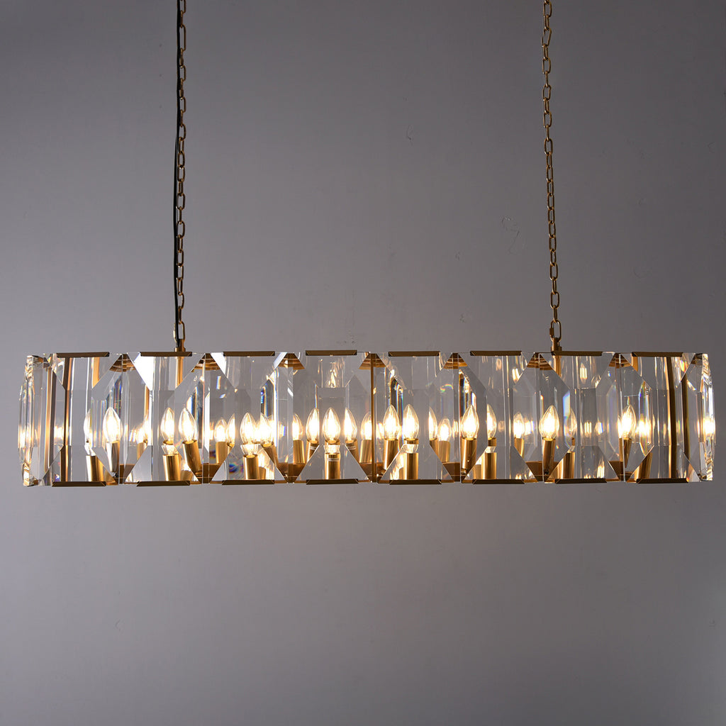 Harris Crystal Rectangular Chandelier 55"