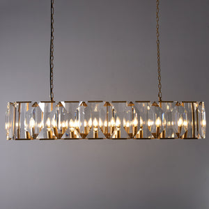 Harris Crystal Rectangular Chandelier 55"