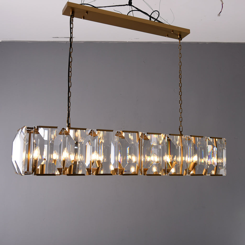 Harris Crystal Rectangular Chandelier 55"