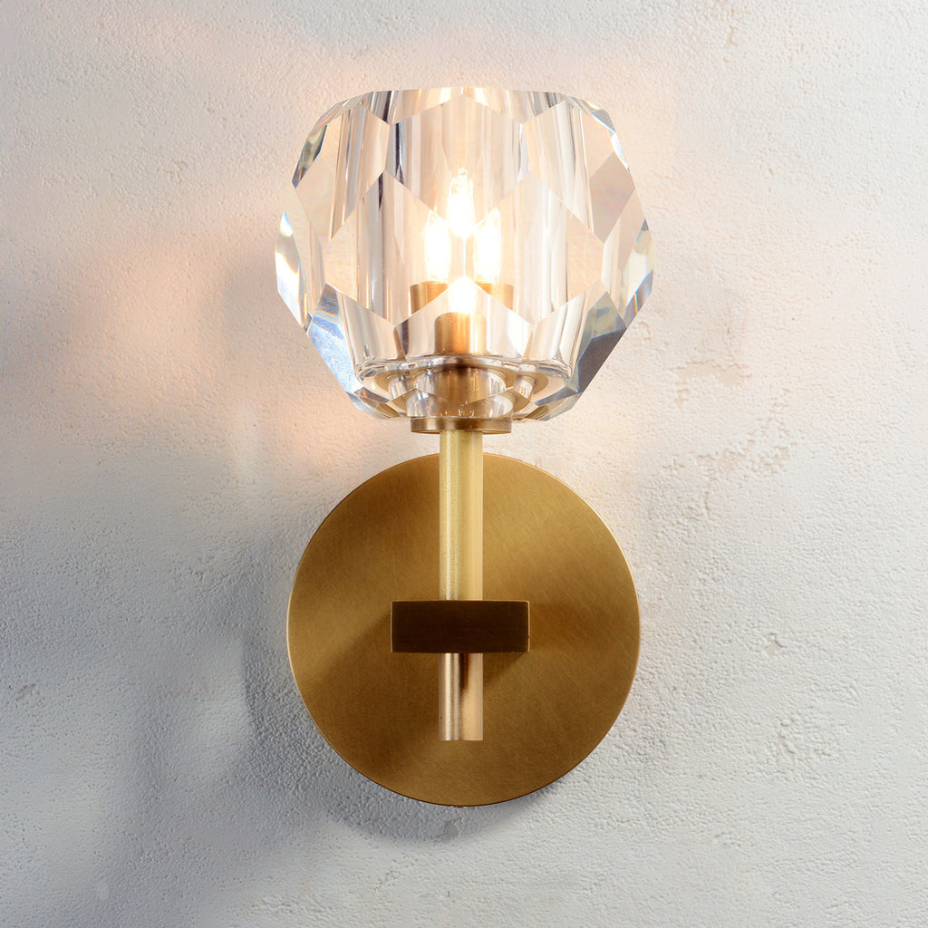 Balle Be Crystal Sconce Brass