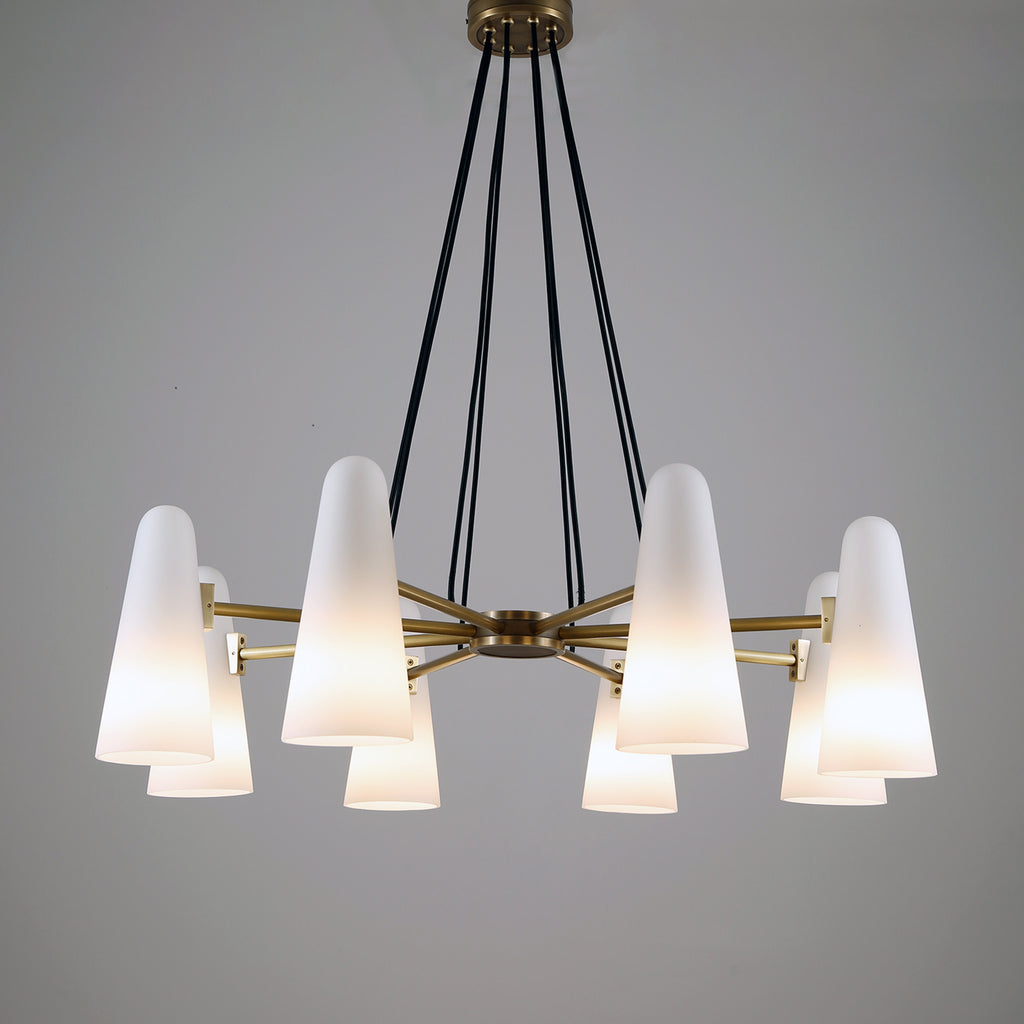 Bianco Chandelier 8 Lights Brass