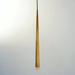 Arrow Crystal Large Pendant Brass