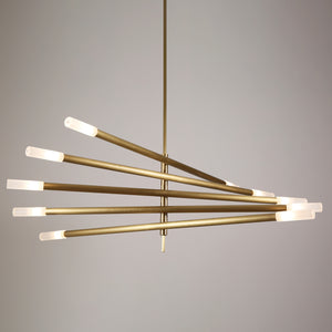 Rotatable Plus Patrick Chandelier 10 Lights Brass
