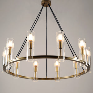 Carney Chandelier 10 Lights Brass