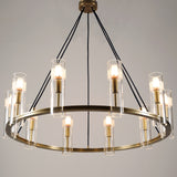 Carney Chandelier 10 Lights Brass