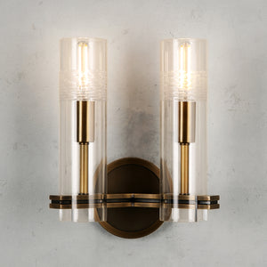 Carney Double Sconce Brass