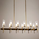 Aicken Chandelier 12 Lights Brass