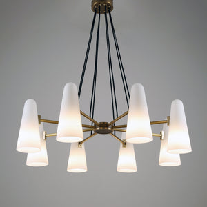 Bianco Chandelier 8 Lights Brass