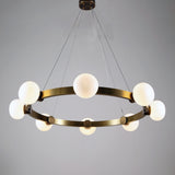Globe Brass Chandelier 8 Lights
