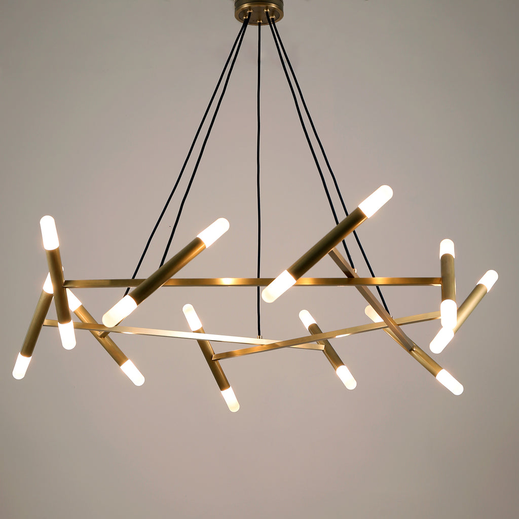 Patrick Chandelier 20 Lights Brass