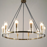 Carney Chandelier 10 Lights Brass