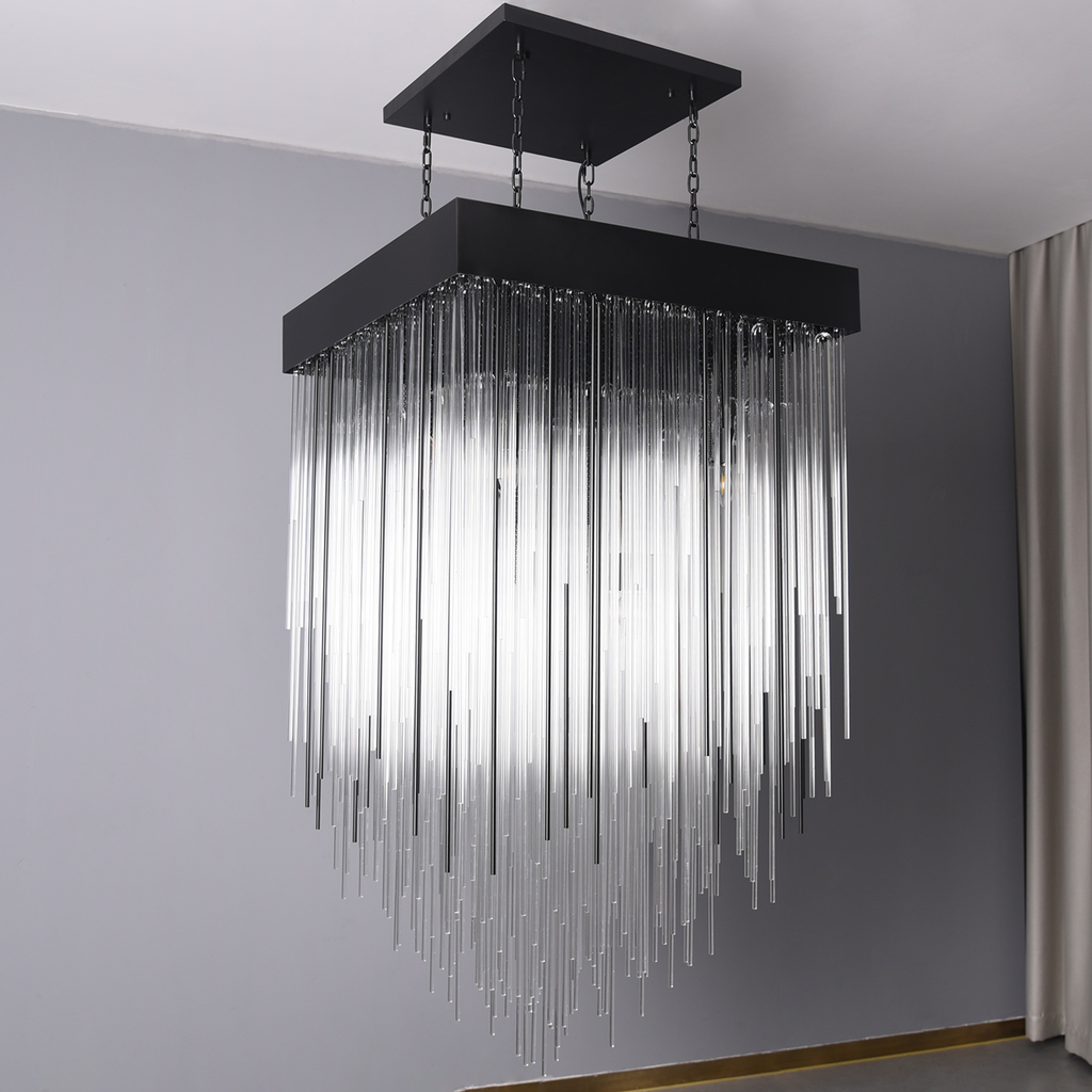 Cataract Square Chandelier 30"