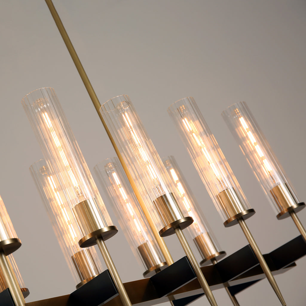 Aicken Chandelier 12 Lights Brass