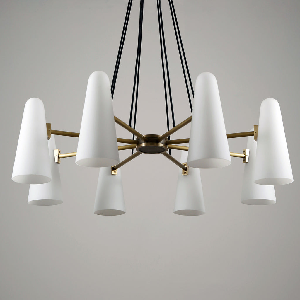 Bianco Chandelier 8 Lights Brass
