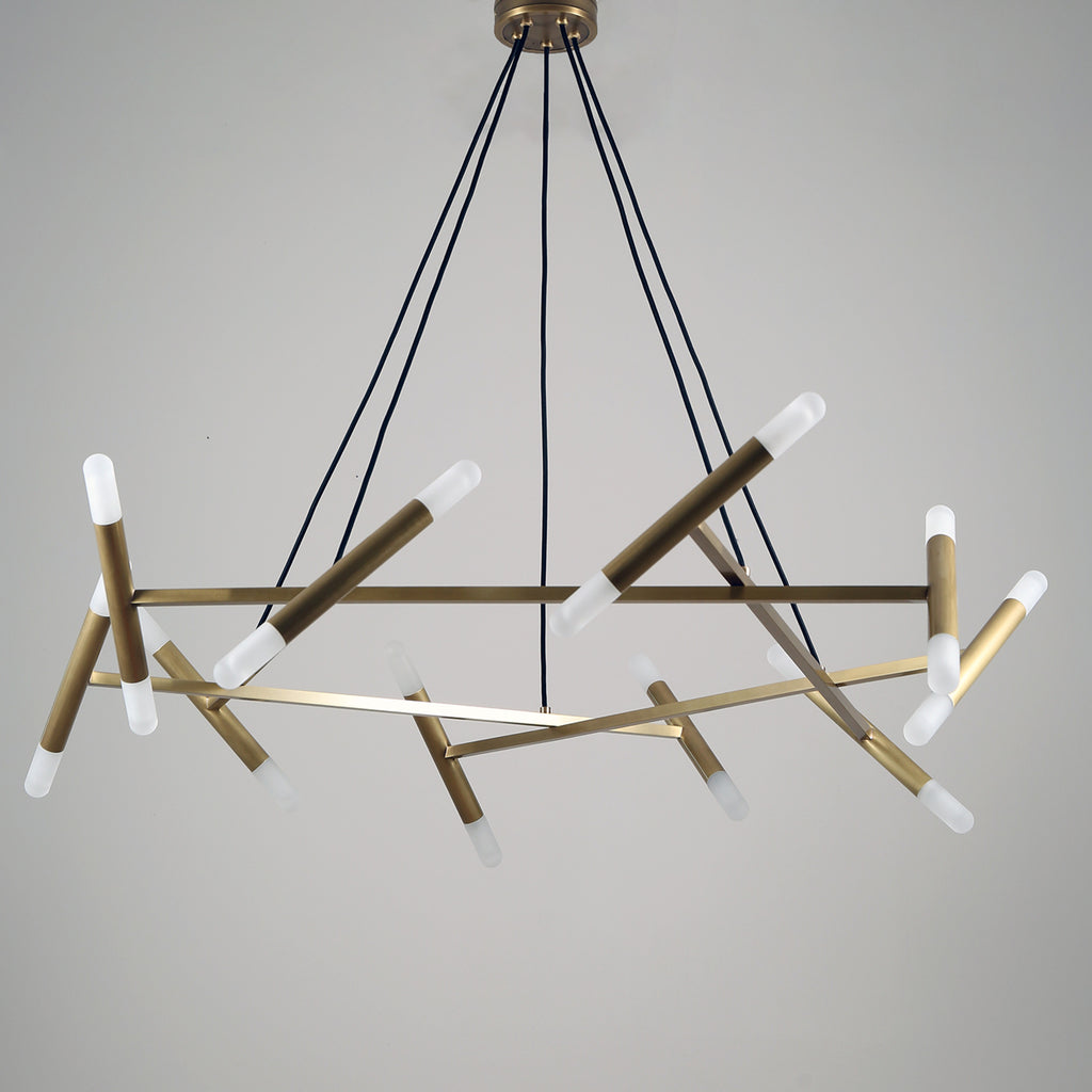 Patrick Chandelier 20 Lights Brass