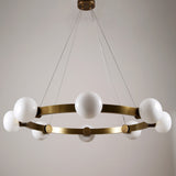 Globe Brass Chandelier 8 Lights