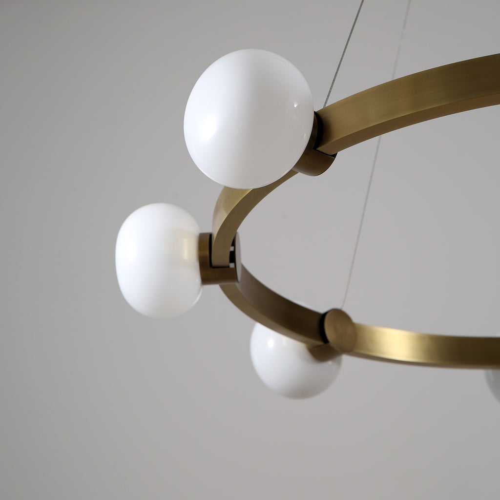 Globe Brass Chandelier 8 Lights