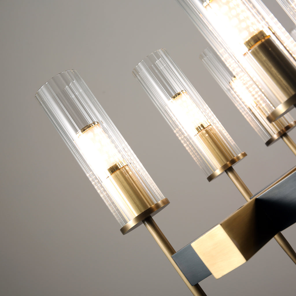Aicken Chandelier 12 Lights Brass