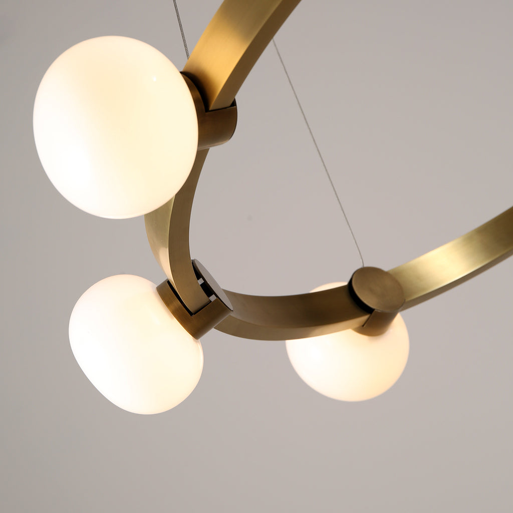 Globe Brass Chandelier 8 Lights