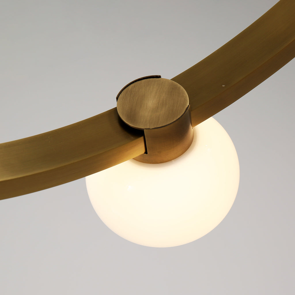 Globe Brass Chandelier 8 Lights