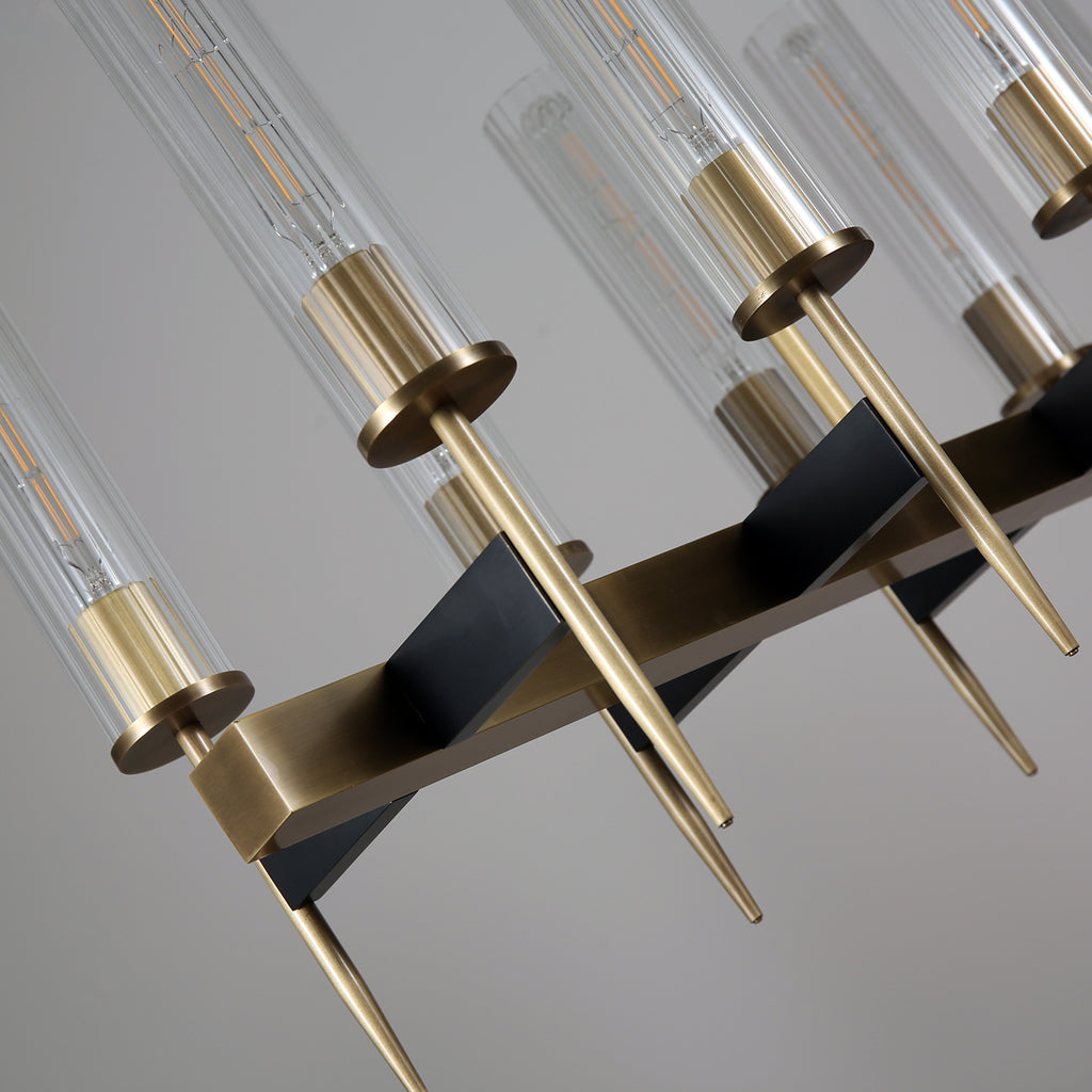 Aicken Chandelier 12 Lights Brass