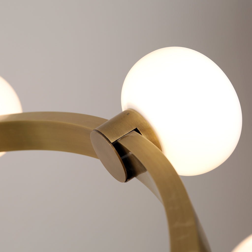Globe Brass Chandelier 8 Lights