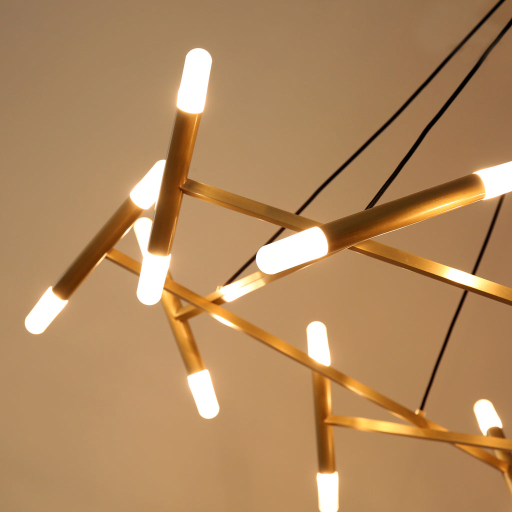 Patrick Chandelier 20 Lights Brass