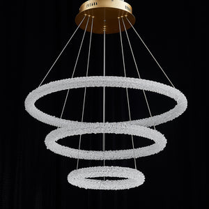 Halo-3 Crystal Chandelier 27.5"+ 19.7"+11.8"