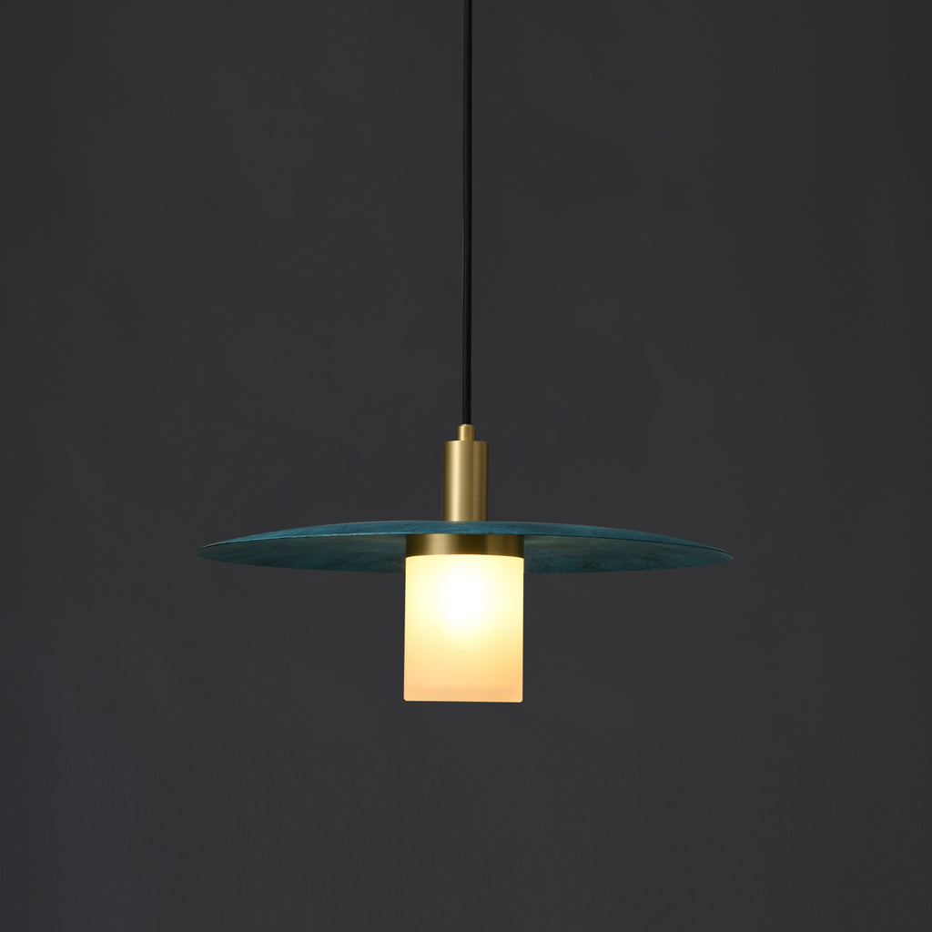 Flying Saucer-1 Brass Pendant