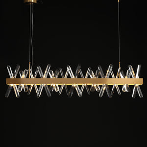 Tiffany-2 Crystal Linear Chandelier 48"