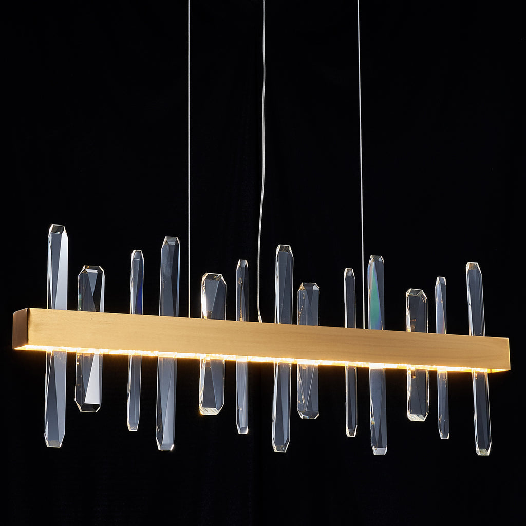 Tiffany-2 Crystal Linear Chandelier 36"