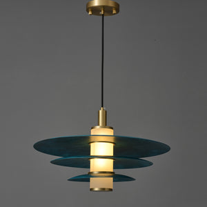 Flying Saucer-3 Brass Pendant