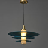 Flying Saucer-3 Brass Pendant