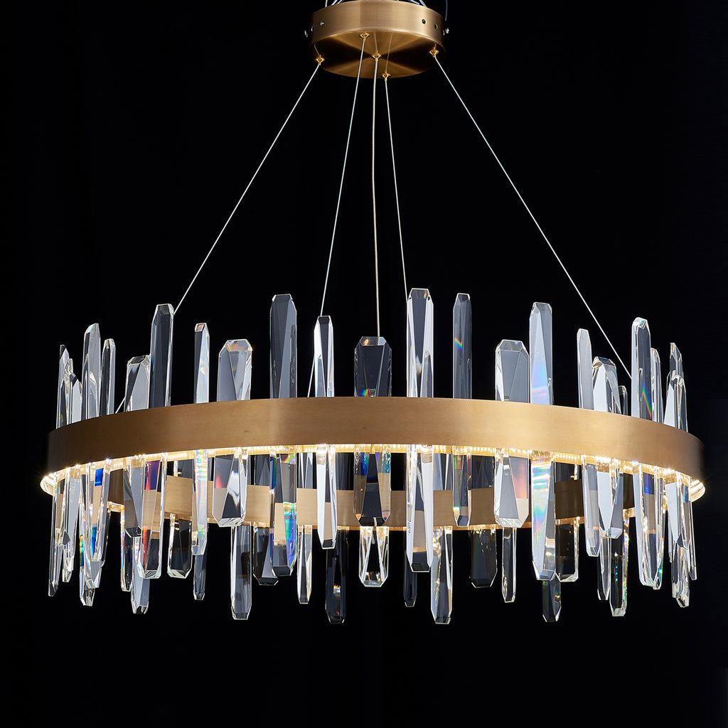 Tiffany-2 Crystal Round Chandelier 32"
