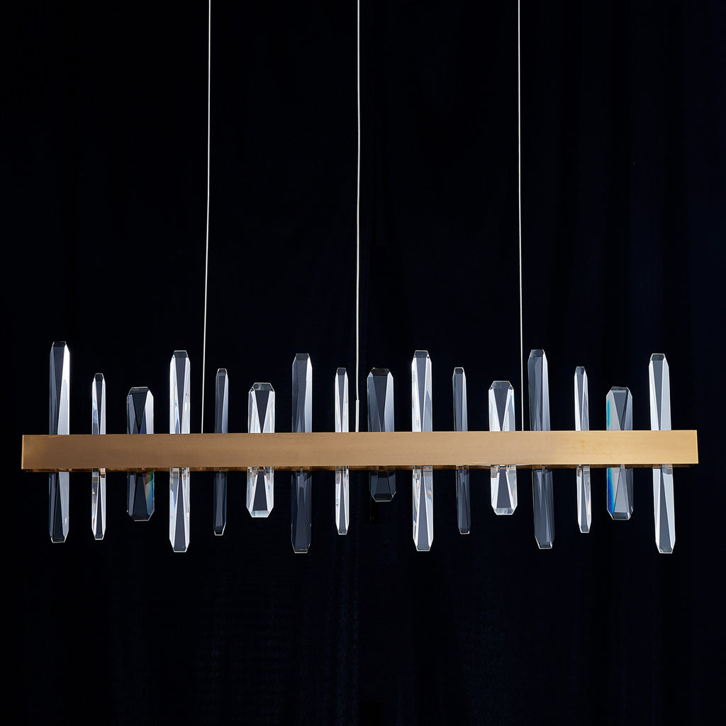 Tiffany-2 Crystal Linear Chandelier 40"