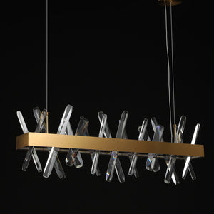 Tiffany-2 Crystal Linear Chandelier 32"