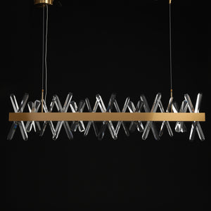 Tiffany-2 Crystal Linear Chandelier 48"